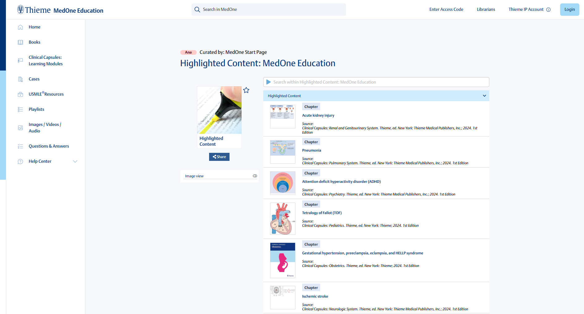 2024-12-16 11_17_58-Highlighted Content_ MedOne Education - MedOne, Thieme